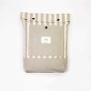 Beige striped backpack